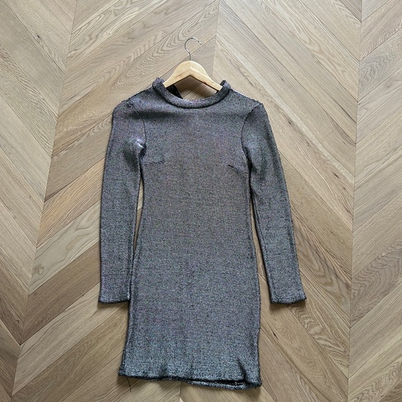 TOPSHOP Micro mini metallic dress - Picture 1 of 3